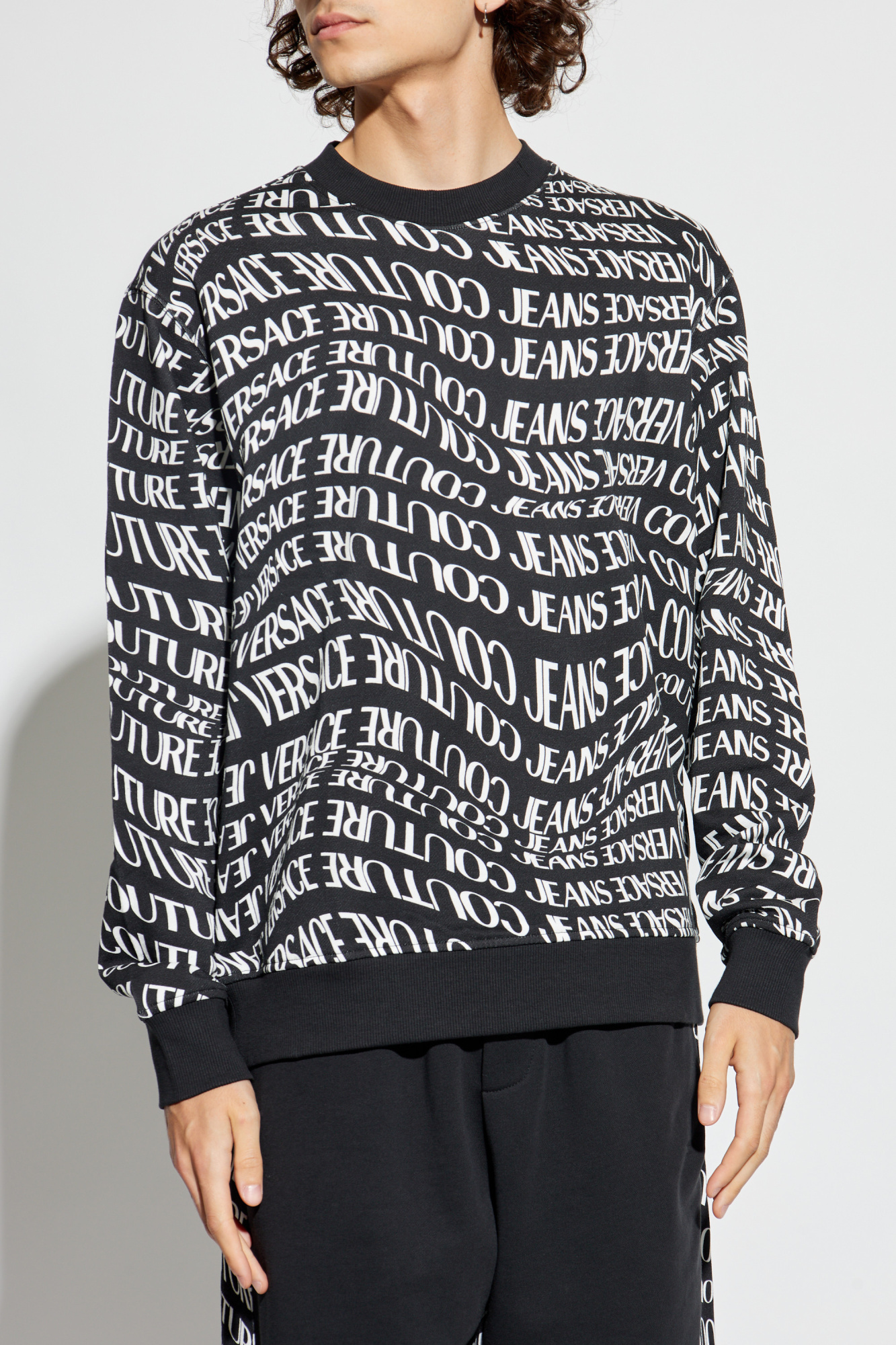 Black Sweatshirt with logo Versace Jeans Couture - Vitkac Canada